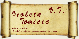 Violeta Tomičić vizit kartica